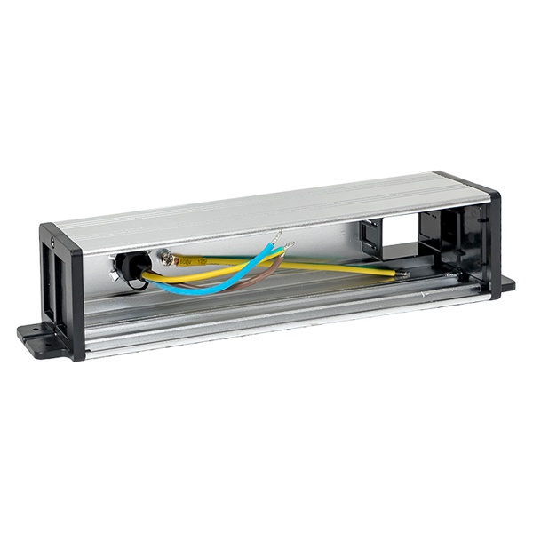 Настольный розеточный блок EKF для крепления под столом на 8 модулей C-Line металлик