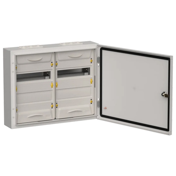 Корпус металлический навесной ИЭК TITAN 5 ЩРн-48 48(2х2х12) модулей одна дверь IP54 серый