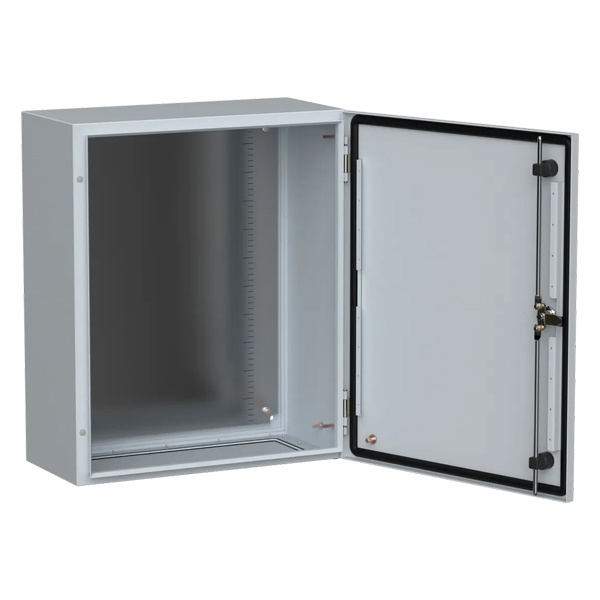 Щит металлический влагозащищенный ИЭК TITAN5 ЩМП 600х500х250мм с монтажной платой УХЛ1 IP66 серый