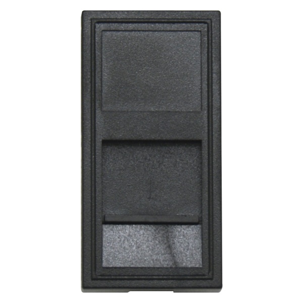 Розетка Donel DEC RJ45 UTP кат.6 1 модуль 22.5х45мм матовый черный