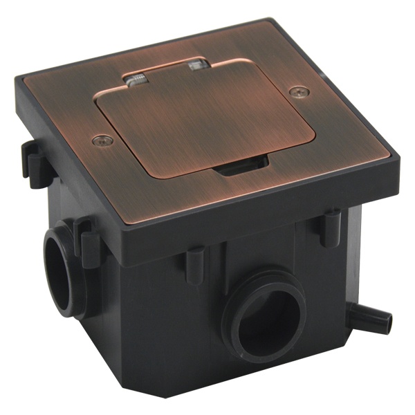 Лючок в пол Donel на 2 модуля (1 модуль 45х22,5 мм) IP44 (с уст. набором) красная медь