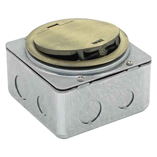 Лючок в пол Donel на 3 модуля (1 модуль 45х22,5 мм) IP65 (с установочным набором) античная латунь