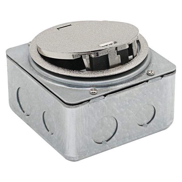 Лючок в пол Donel на 3 модуля (1 модуль 45х22,5 мм) IP65 (с установочным набором) серебро