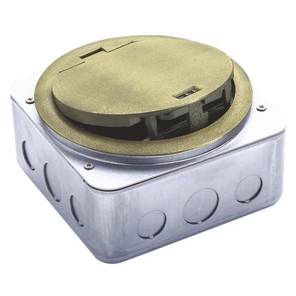 Лючок в пол Donel на 4 модуля (1 модуль 45х22,5 мм) IP65 (с установочным набором) античная латунь