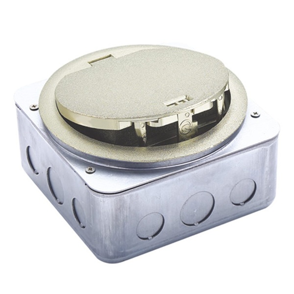 Лючок в пол Donel на 4 модуля (1 модуль 45х22,5 мм) IP65 (с установочным набором) серебро