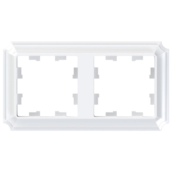 Рамка SE AtlasDesign Antique 2 поста, белый