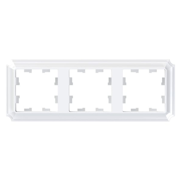 Рамка SE AtlasDesign Antique 3 поста, белый