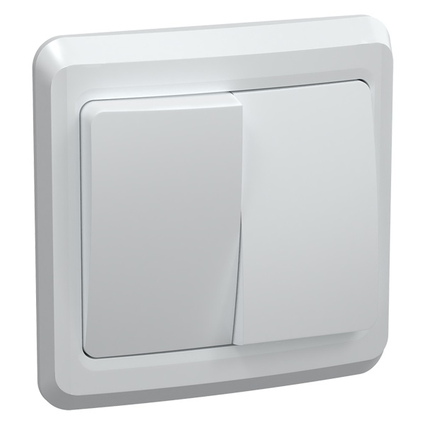 Выключатель 2-клавишный Generica ВЕГА 10А белый (ВС10-2-0-ВБ)