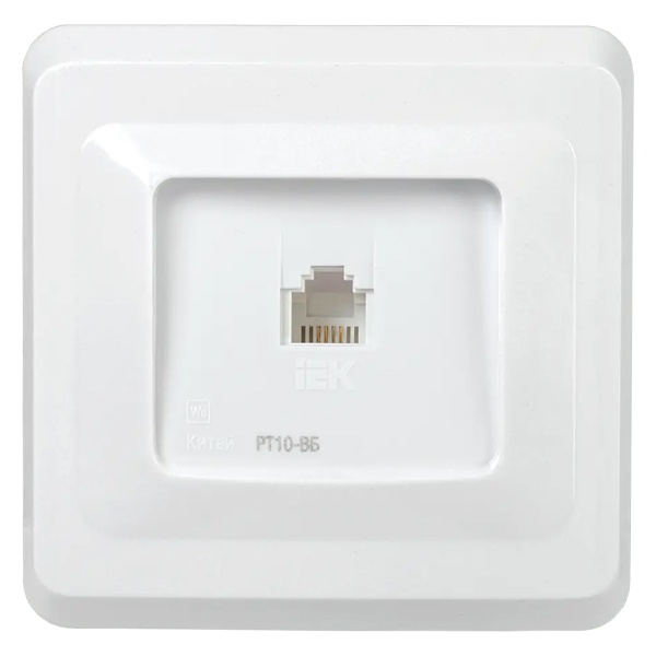 Розетка 1-местная телефонная Generica ВЕГА RJ11 белый (РТ10-ВБ)