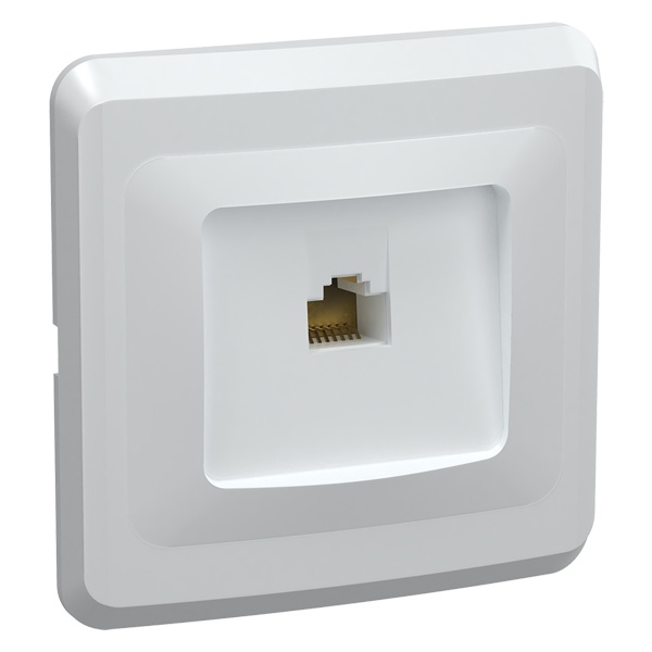 Розетка 1-местная компьютерная Generica ВЕГА RJ45 Cat5e белый (РК10-ВБ)
