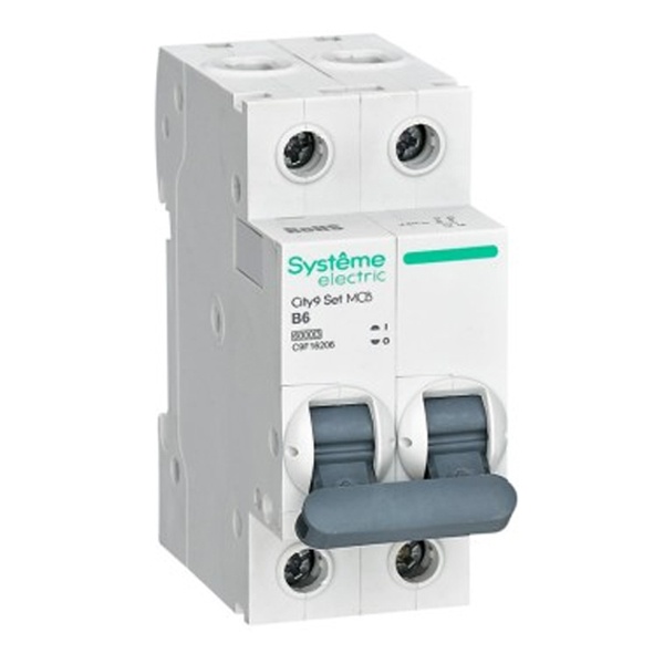 Автоматический выключатель SE City9 Set 6А В 2П 6кА (автомат электрический)