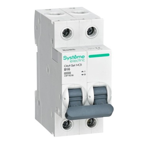 Автоматический выключатель SE City9 Set 16А В 2П 6кА (автомат электрический)