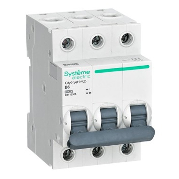 Автоматический выключатель SE City9 Set 6А В 3П 6кА (автомат электрический)