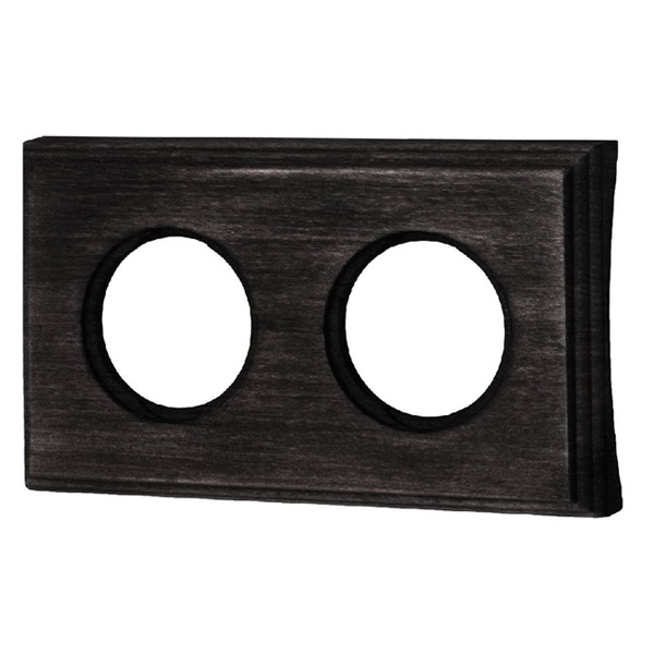 Рамка 2-я диаметр бревна 200мм скрытый монтаж Bironi Шедель, дерево угольно-черный квадрат