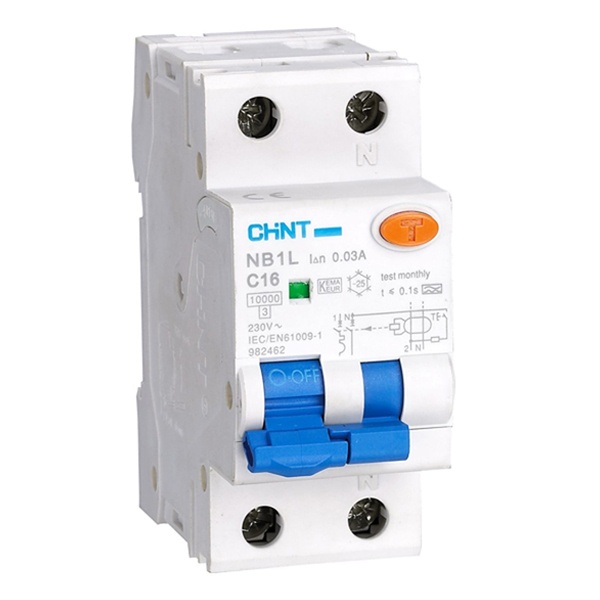 Дифференциальный автомат Chint NB1L C25А 1P+N 30мА тип A однофазный электромеханический 6кА 2м (дифавтомат, АВДТ)