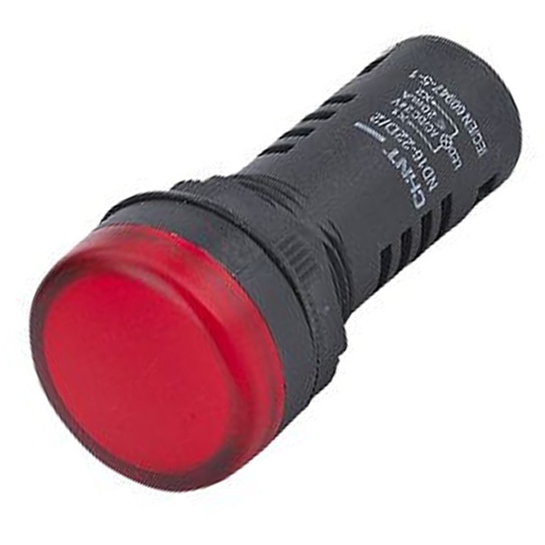 Индикатор Chint ND16-22D/2 красный d22мм AC/DC220В (R) IP40