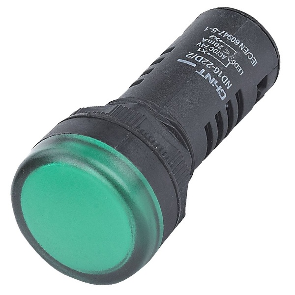 Индикатор Chint ND16-22D/2 зеленый d22мм AC/DC220В (R) IP40
