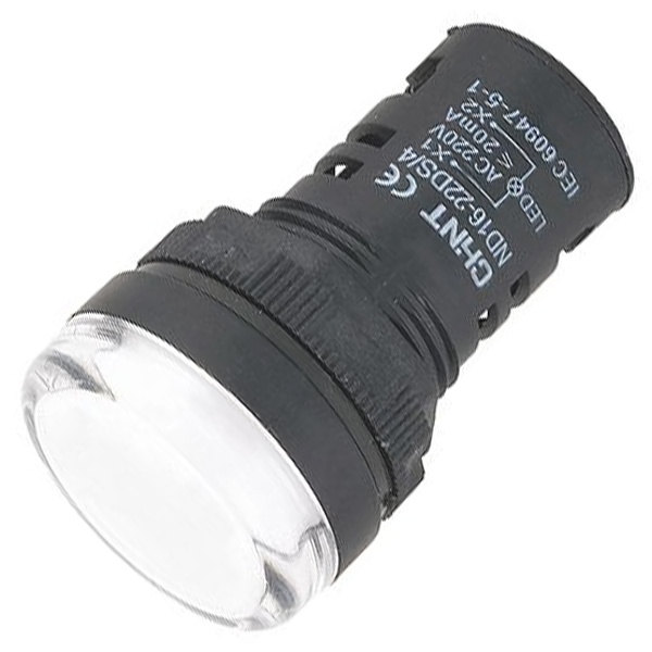 Индикатор Chint компактный ND16-22DS/4 белый d22мм AC230В (R) IP40