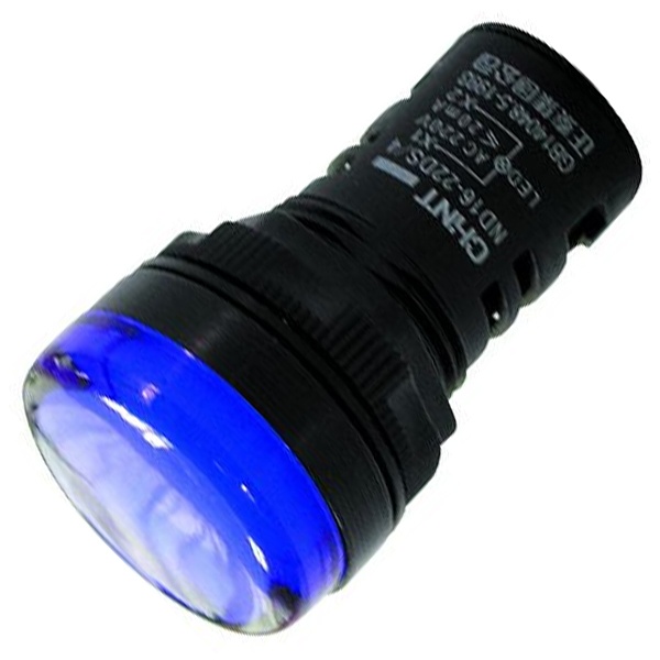 Индикатор Chint компактный ND16-22DS/4 синий d22мм AC230В (R) IP40