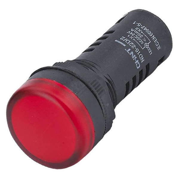 Индикатор Chint помехозащищенный ND16-22D/4K2 красный d22мм AC 220В (R) IP40