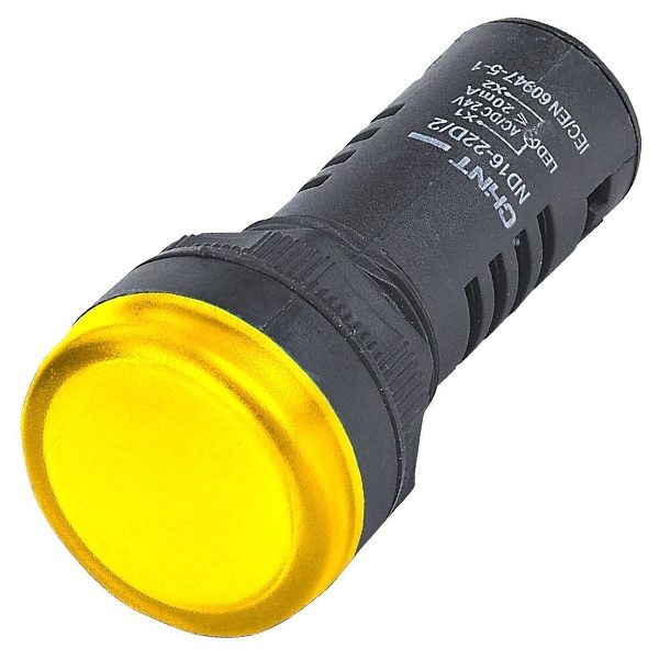 Индикатор Chint помехозащищенный ND16-22D/4K2 желтый d22мм AC 220В (R) IP40