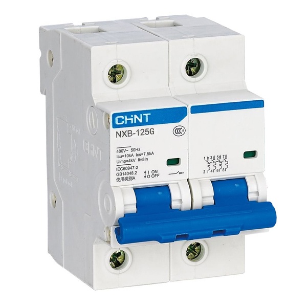 Автоматический выключатель Chint NXB-125 2P 125А 10kA х-ка D (R) (автомат электрический)