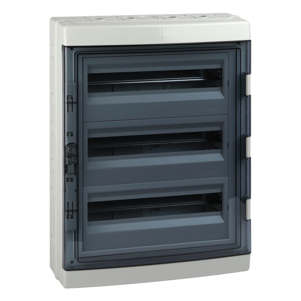 Щиток навесной влагозащищенный ЭРА КМПн-54 на 54(3x18) модулей с прозрачной дверкой IP65