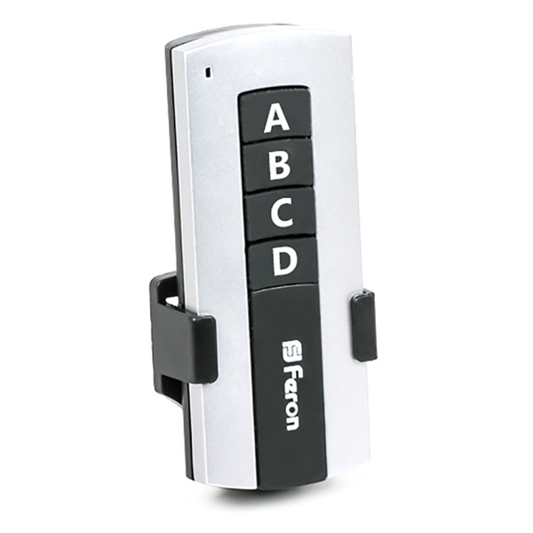 Выключатель Feron TM78 с пультом радиоуправления 4-х канальный 1000W 230V 30м черное серебро