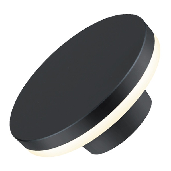 Светильник светодиодный уличный настенный FL-LED WallNail-WM018 10W 3000-6000K IP54 черный D150x50мм