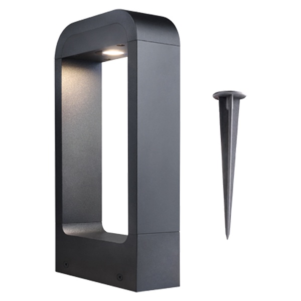 Светильник светодиодный уличный FL-LED GardenFrame-BL001-300 12W 4000K IP65 BK столб/колышек 300mm