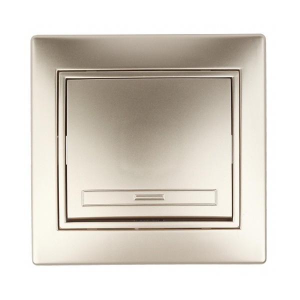 Переключатель Intro 10А 250В IP20 Plano, шампань 1-103-04