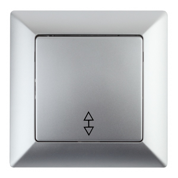 Переключатель Intro 10А-250В Solo, алюминий 4-103-03