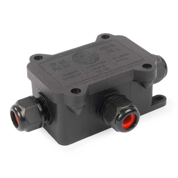 Коробка распределительная Fortisflex герметичная MG Box M-3 3 выхода 400В черный IP68