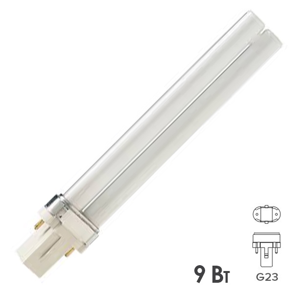 Лампа ультрафиолетовая от желтухи Philips PL-S 9W/52/2P G23 UVB терапия
