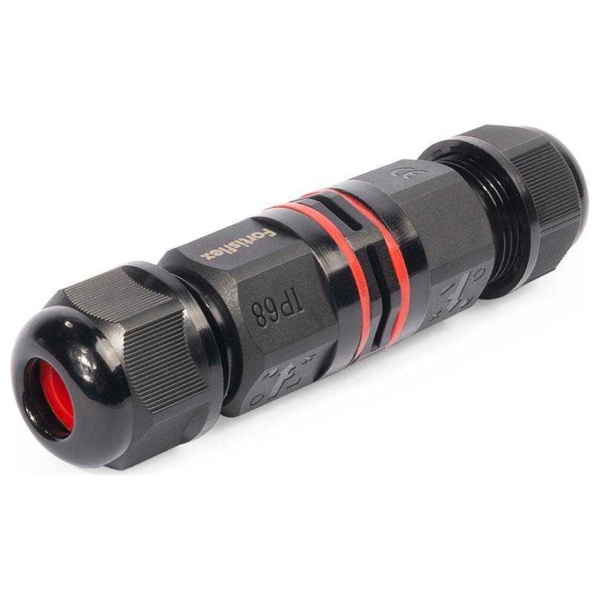 Коннектор Fortisflex водонепроницаемый кабельный I-образный FFC-21/3Р-IP68 черный