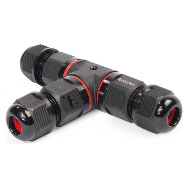 Коннектор Fortisflex водонепроницаемый кабельный T-образный FFC-31/3Р-IP68 черный