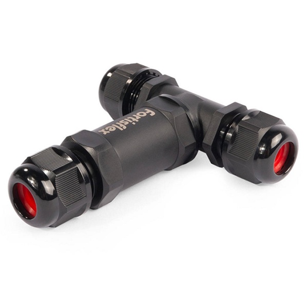 Коннектор Fortisflex водонепроницаемый кабельный T-образный FFC-33/5Р-IP68 черный