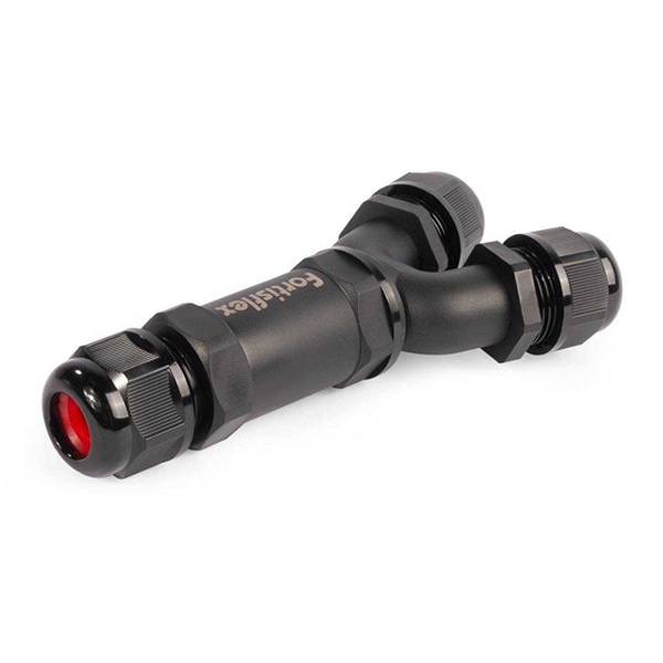 Коннектор Fortisflex водонепроницаемый кабельный Y-образный FFC-34/3Р-IP68 черный