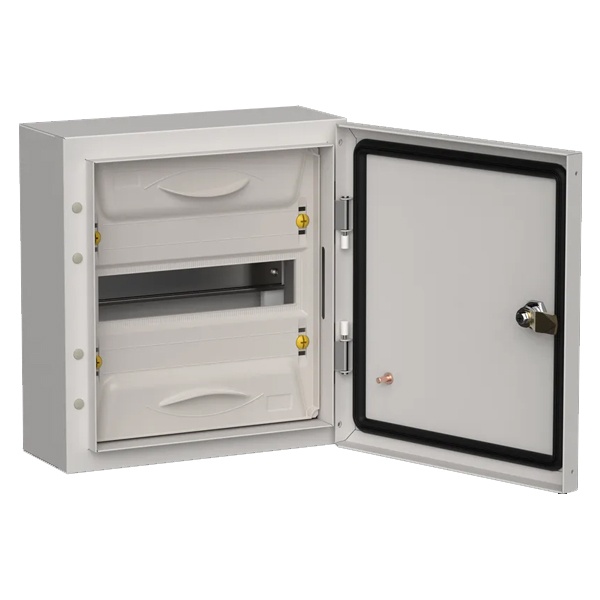 Корпус металлический навесной ИЭК TITAN 5 ЩРн-12 12 модулей одна дверь IP54 серый