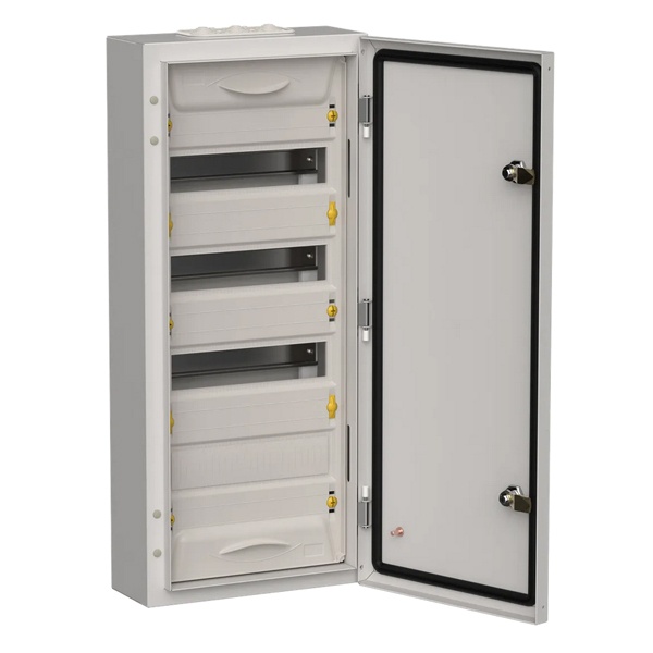 Корпус металлический навесной ИЭК TITAN 5 ЩРн-48 48(4х12) модулей одна дверь IP54 серый