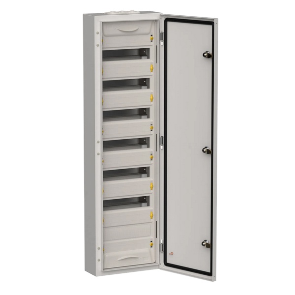 Корпус металлический навесной ИЭК TITAN 5 ЩРн-84 84(7х12) модуля одна дверь IP54 серый