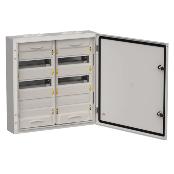 Корпус металлический навесной ИЭК TITAN 5 ЩРн-72 72(2х3х12) модуля одна дверь IP54 серый