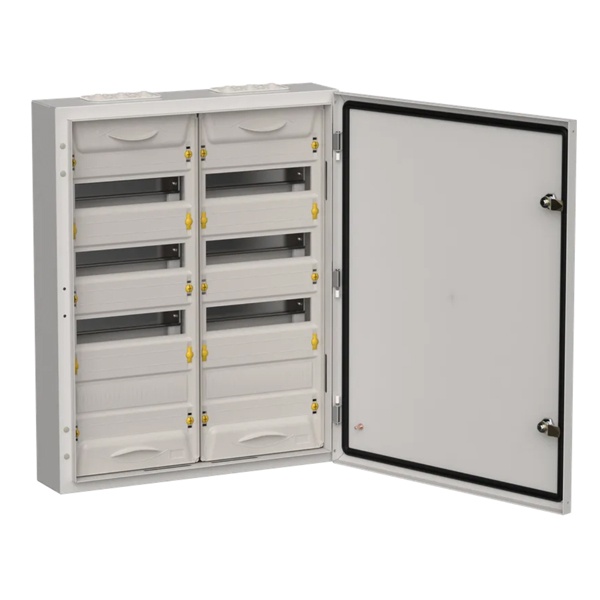 Корпус металлический навесной ИЭК TITAN 5 ЩРн-96 96(2х4х12) модулей одна дверь IP54 серый