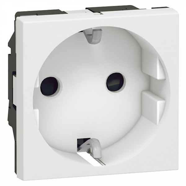 Розетка SPL 2К+3 винтовой зажим немецкий стандарт без шторок 2 модуля (аналог 077210) белый