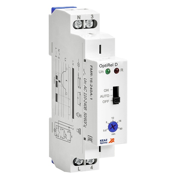 Фотореле КЭАЗ OptiRel D FMR-15-240А-1 с датчиком 1,5м 16А 1СО 110-240АС
