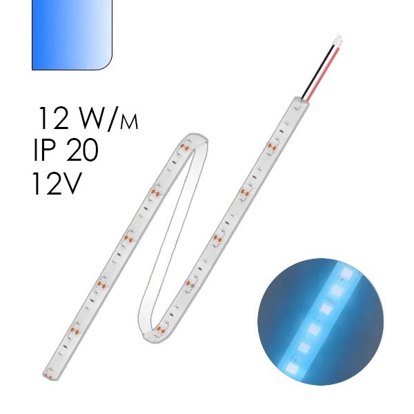 Светодиодная лента Foton FL-Strip 2835-S60-B 12W/m BLUE 12V IP20 синий 10x5m