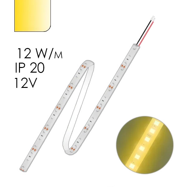 Светодиодная лента Foton FL-Strip 2835-S60-Y 12W/m YELLOW 12V IP20 желтый 10x5m