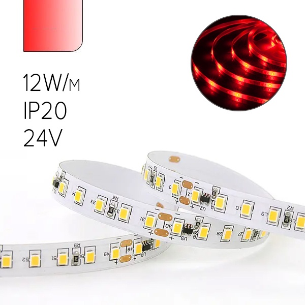 Светодиодная лента Foton FL-Strip 2835-S60-R 12W/m RED 24V IP20 красный 10x5m
