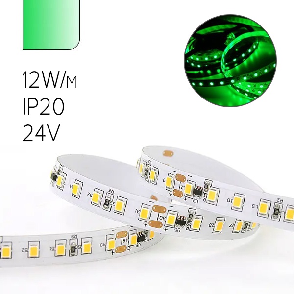 Светодиодная лента Foton FL-Strip 2835-S60-G 12W/m GREEN 24V IP20 зеленый 10x5m