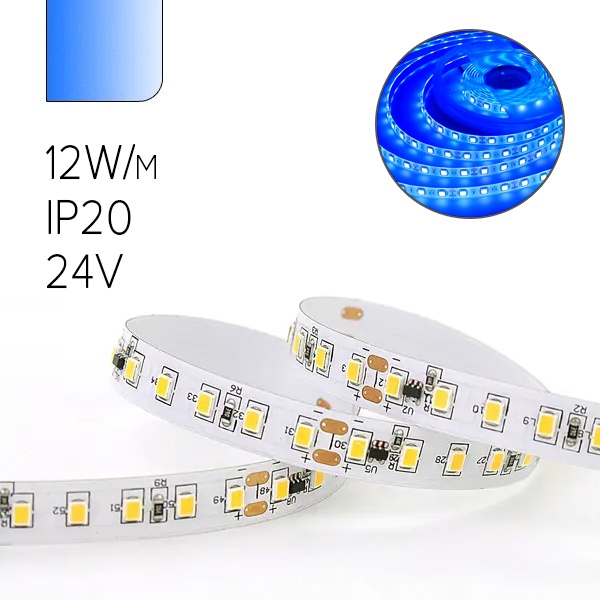 Светодиодная лента Foton FL-Strip 2835-S60-B 12W/m BLUE 24V IP20 синий 10x5m